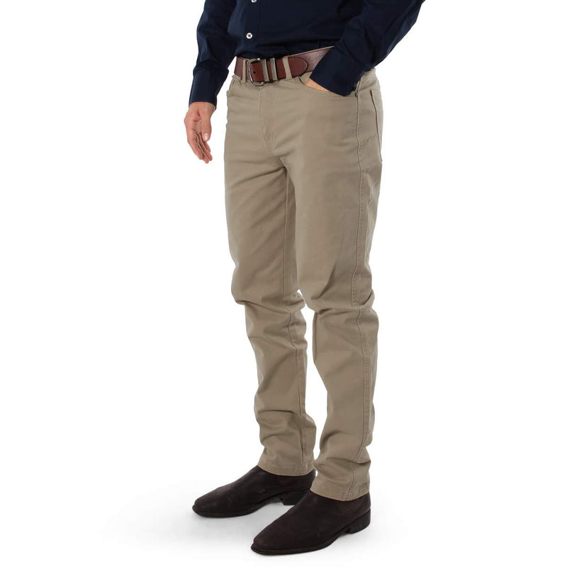 Mens Ringers Western Avondale Stretch Drill Jeans - Khaki