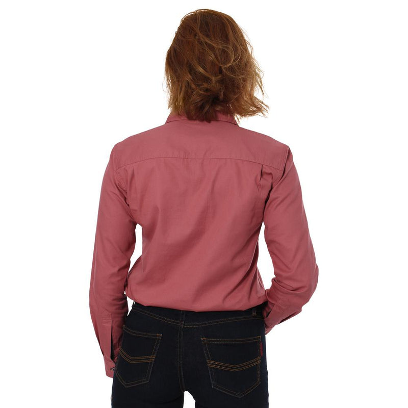 Pentecost River Womens Half Button Work Shirt Dusty Rose - Dusty Rose