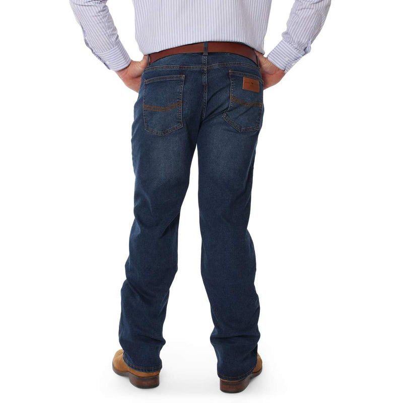 Ringers Western Sturt Mens Classic Fit Jean Relaxed Leg Mid Blue