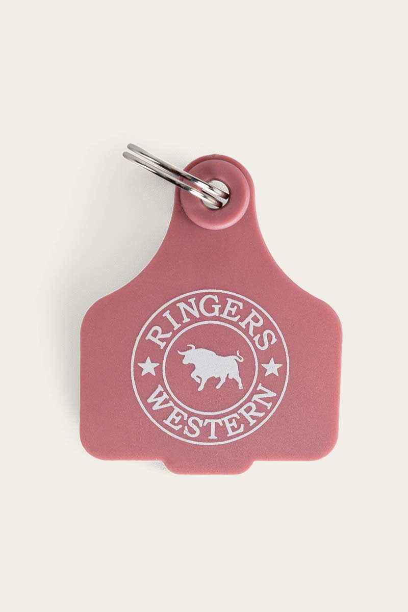 Ringers Western Cattle Tag Dusty Rose Keyring