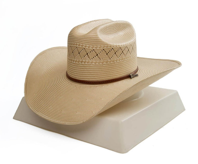 Double S Tan/Ivory Canvas Hat