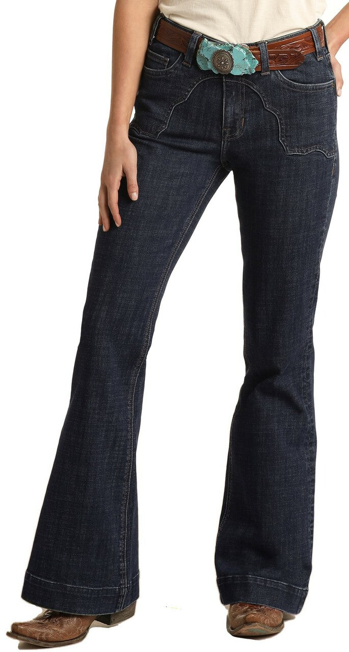 Womans Rock & Roll Cowgirl High Rise Trousers