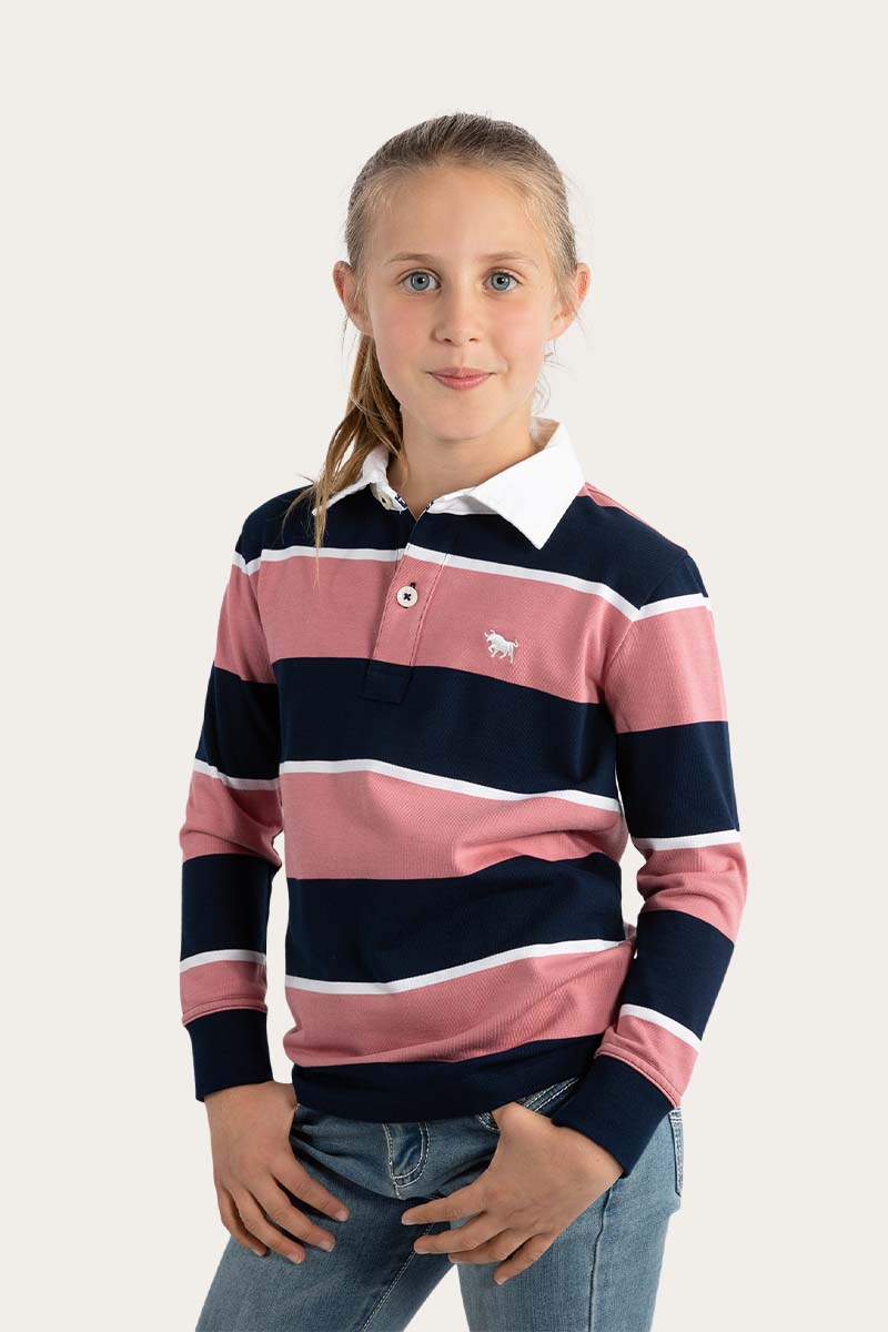 Ringers Western Kids Ashby Rugby Jersey - Navy/Rose