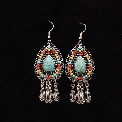 Antique Silver Teardrop Earrings