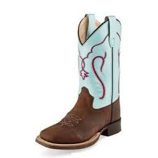 Old West Youth Mint Square Toe Boots