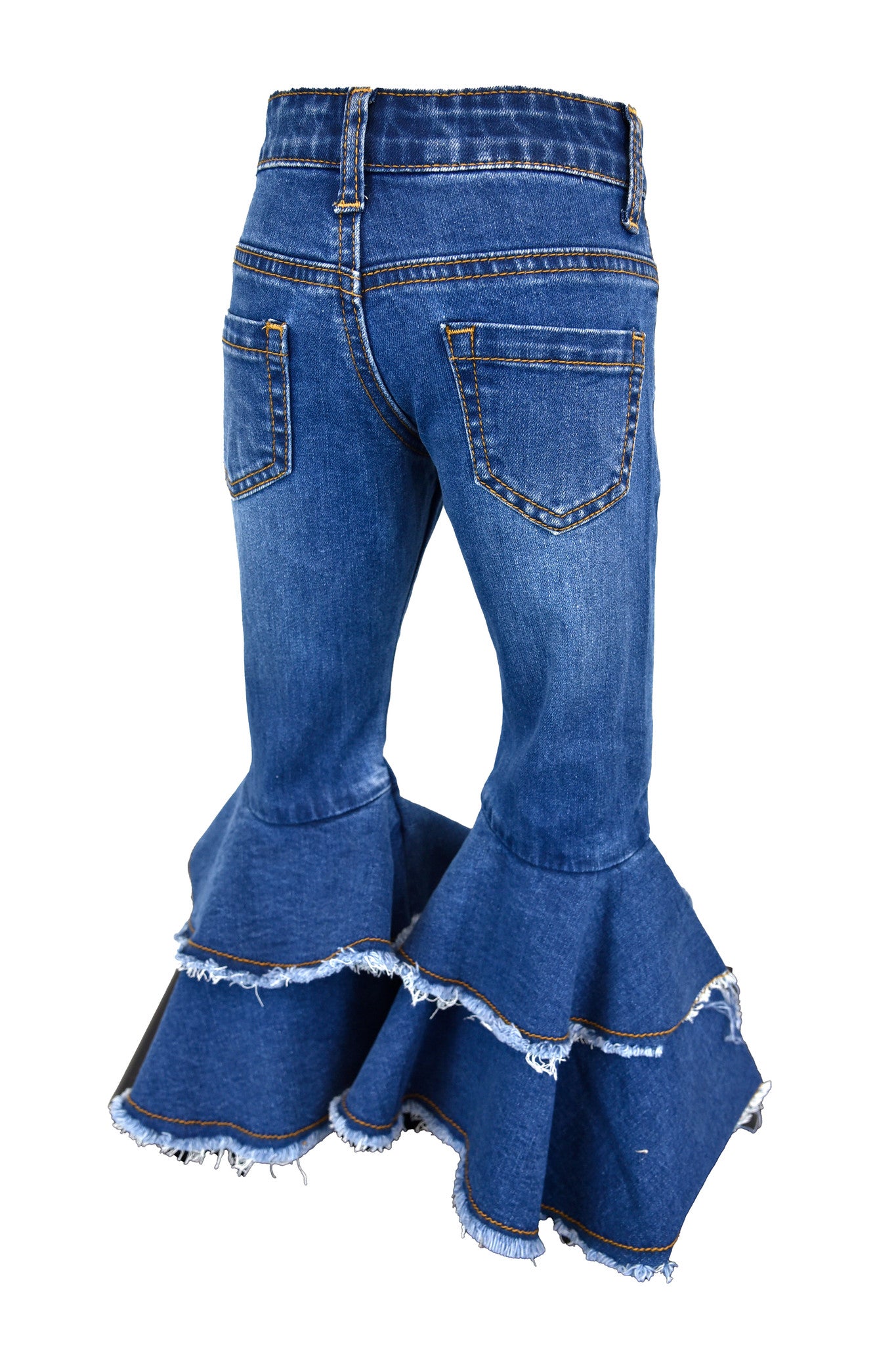 Double Ruffle Jeans Cowgirl Hardware Girls Double Ruffle Flared Jeans – Claytons Western ...