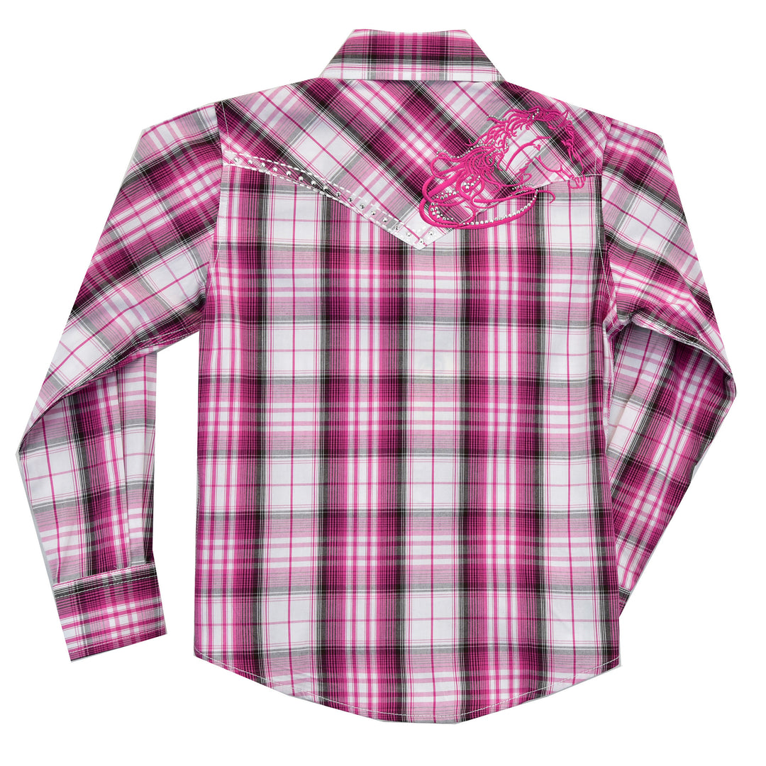 Cowgirl Hardware Toddler Girls Hot Pink Plaid Western Shirt
