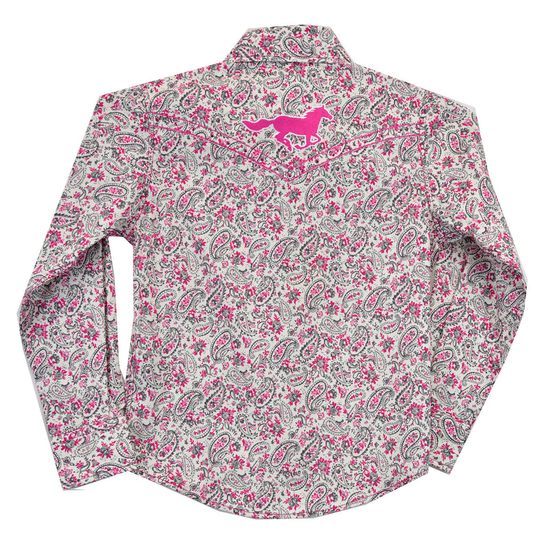 Cowgirl Hardware Toddler Girls Pink Paisley Shirt