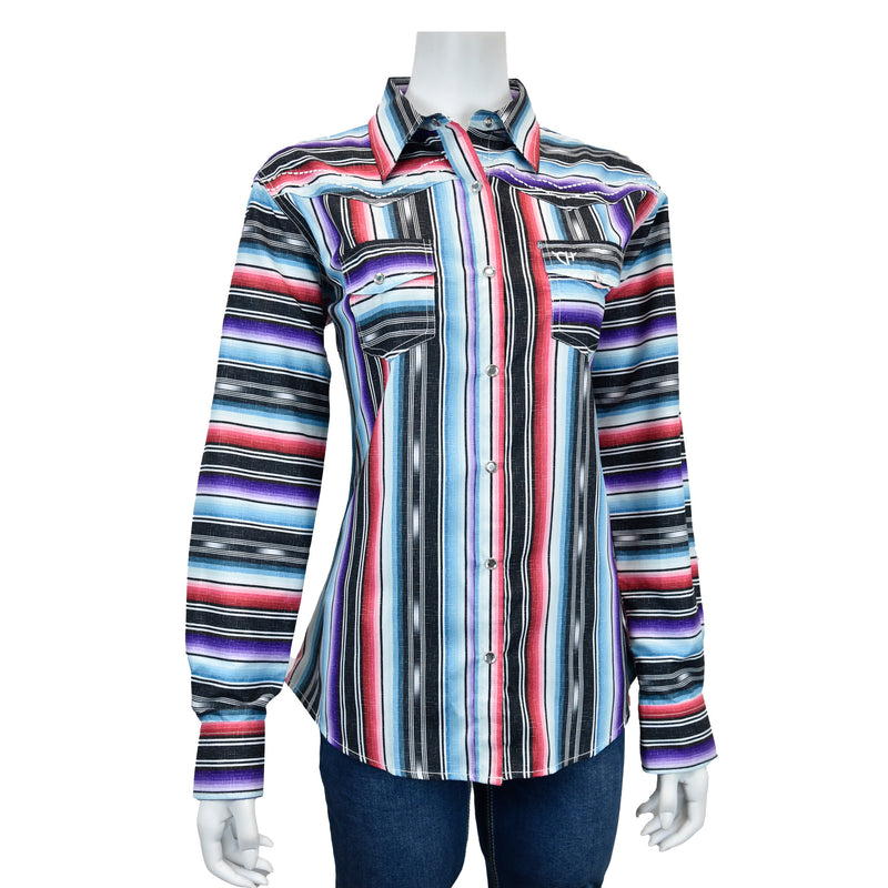 Womens Cowgirl Hardware Black Serape Shirt