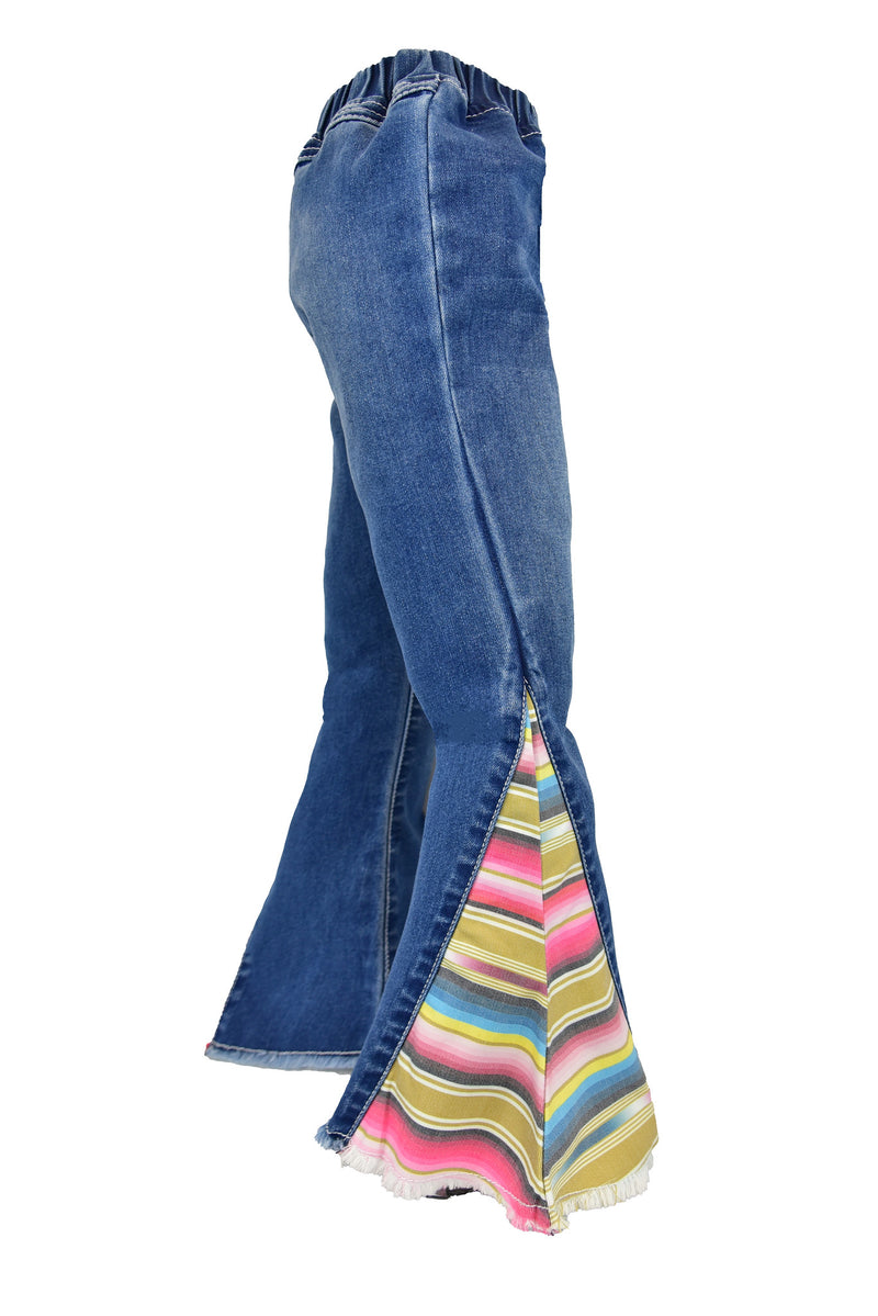 Cowgirl Hardware Girls Serape Flared Jeans