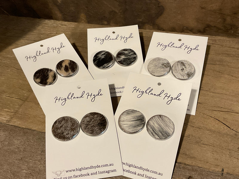 Cowhide Earrings Medium
