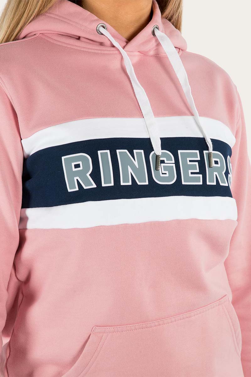 Ringers Western Melbourne Womens Heavyweight Hoodie- Rosey SIZE 14 & 16Pink