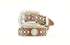 Girls Brown Round Concho Western Belt