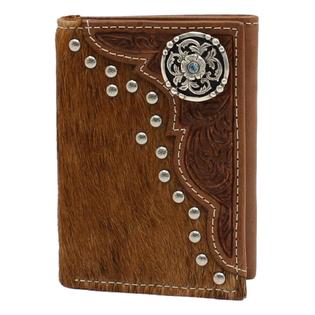 Mens Hair On Hide Tri fold Wallet