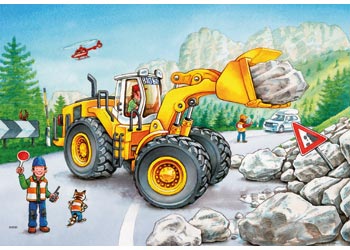 Ravensburger - Diggers at Work Puzzle 2x24pc