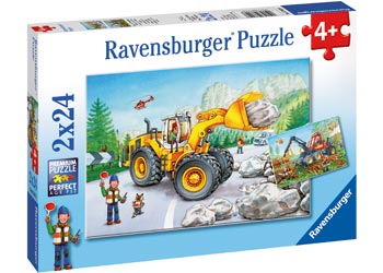 Ravensburger - Diggers at Work Puzzle 2x24pc