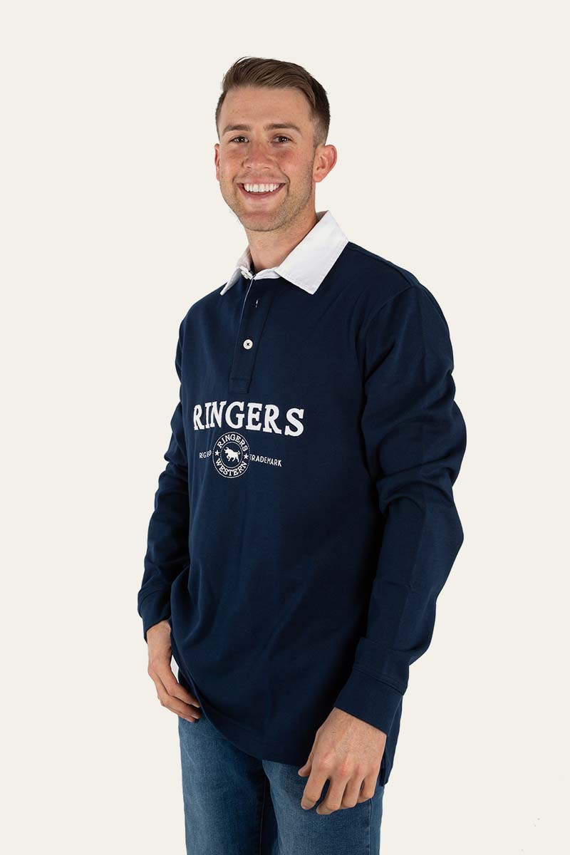 Ringers Western Burton Mens Rugby Jersey - Navy/White