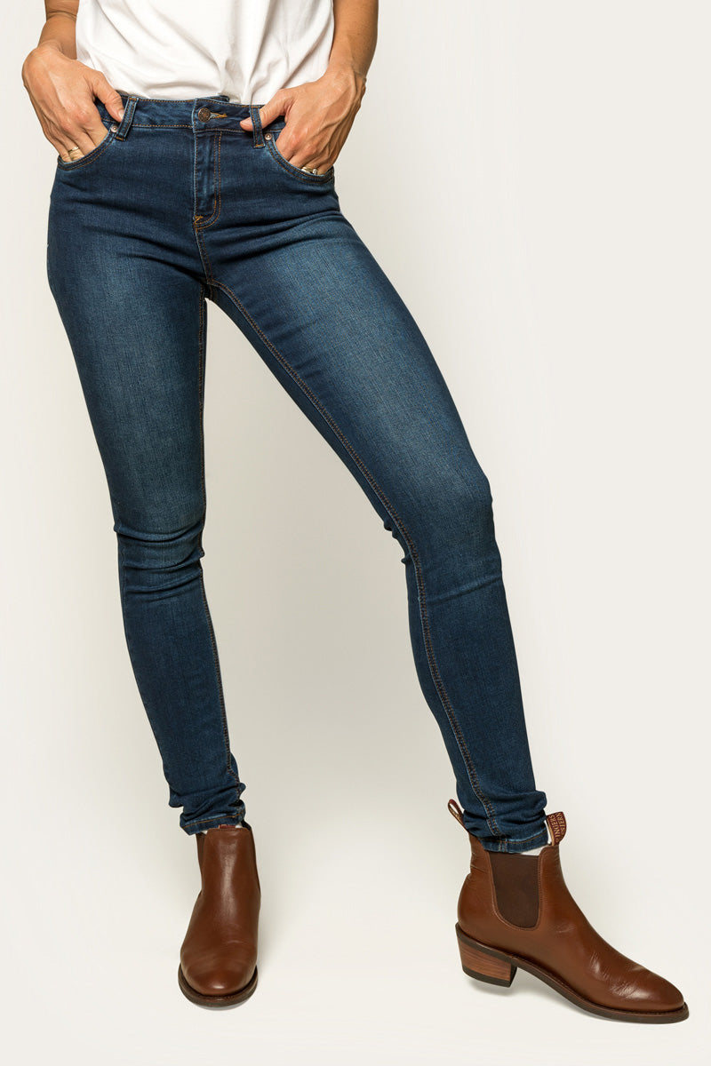 Ringers Western Sophie Womans Mid Rise Skinny Leg - Classic Blue