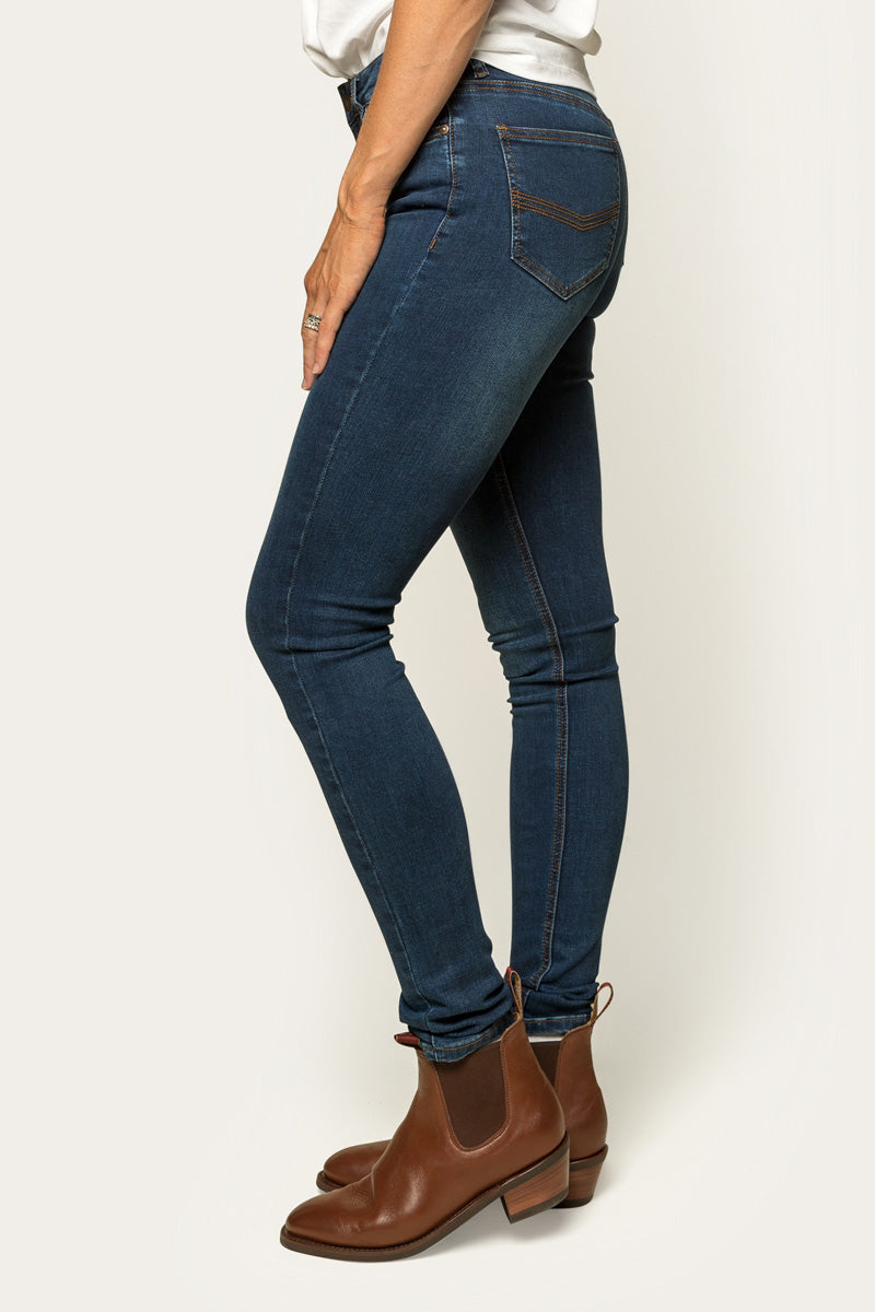 Ringers Western Sophie Womans Mid Rise Skinny Leg - Classic Blue