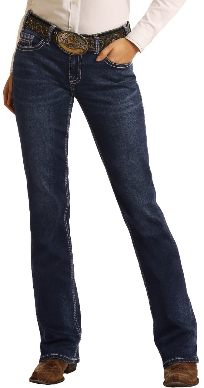 Womans Rock & Roll Cowgirl Extra stretch midrise Riding Jean